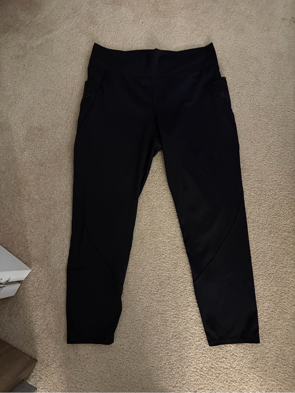 Cropped Black Performance Ankle Pants